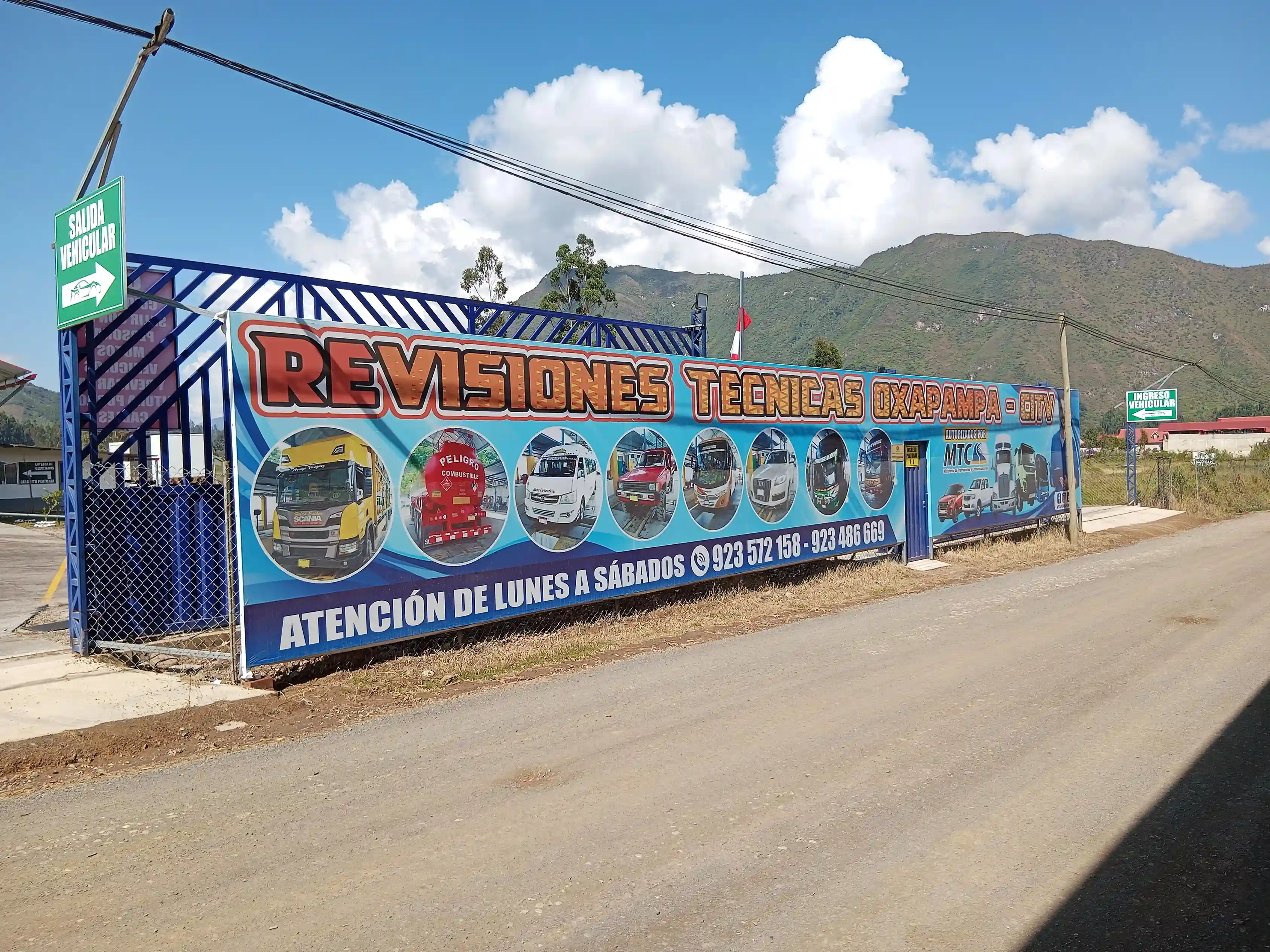 Frontis de Revisiones Técnicas de la Selva Central Foto de frontis de Centro de Inspección Técnica Vehicular de Oxapampa